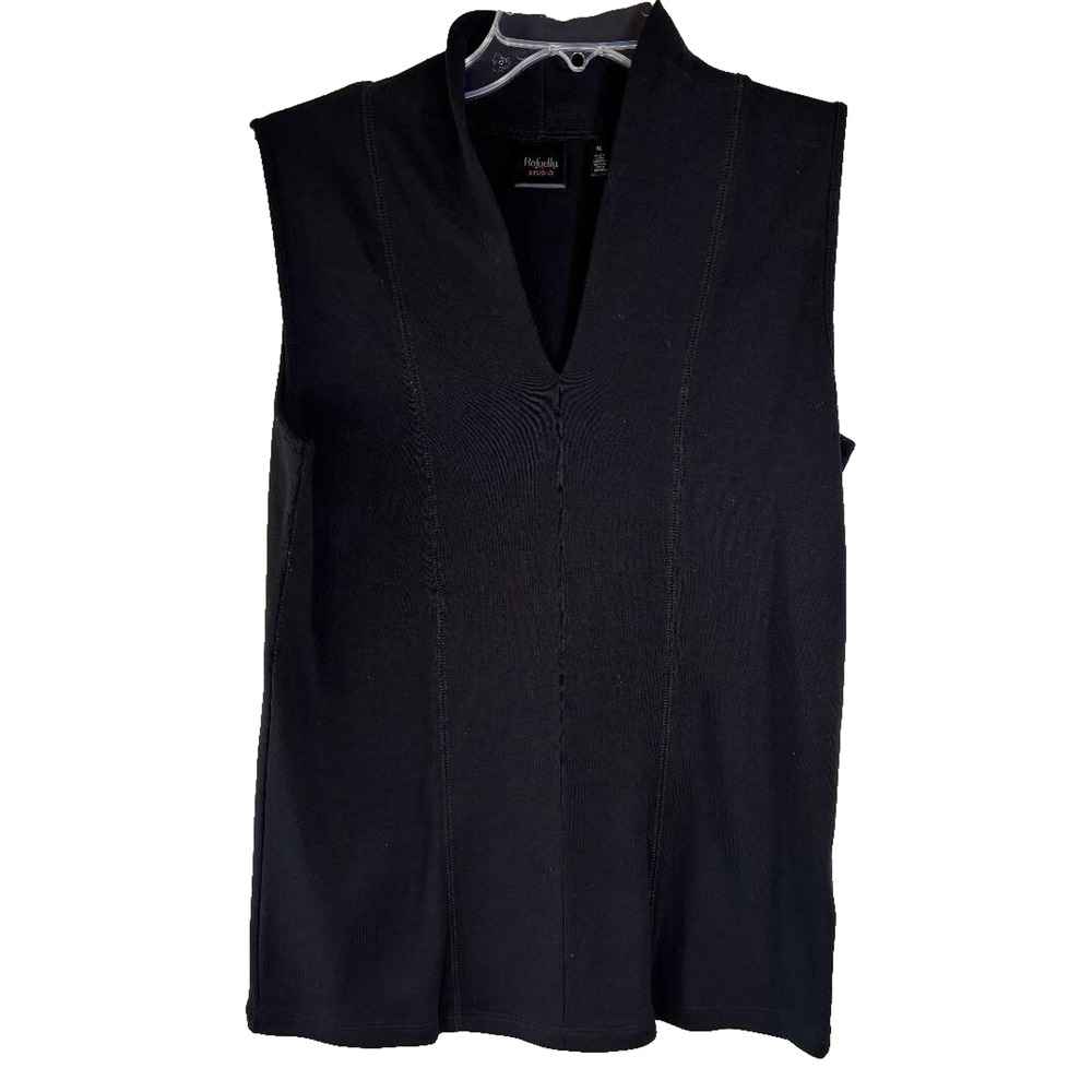Rafaella Black Sleeveless Women's Top Size M